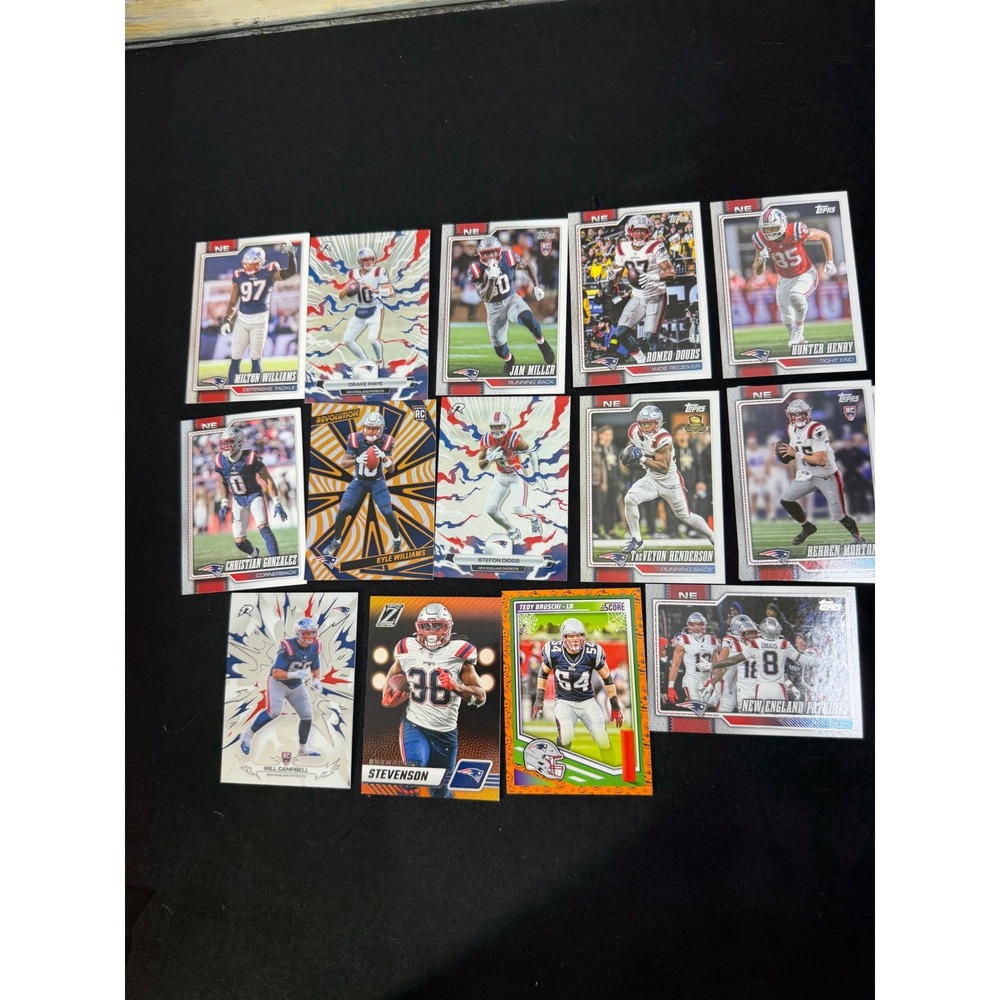 Football Card Lot New England Patriots Excellent Tedy Bruschi RC Drake Maye